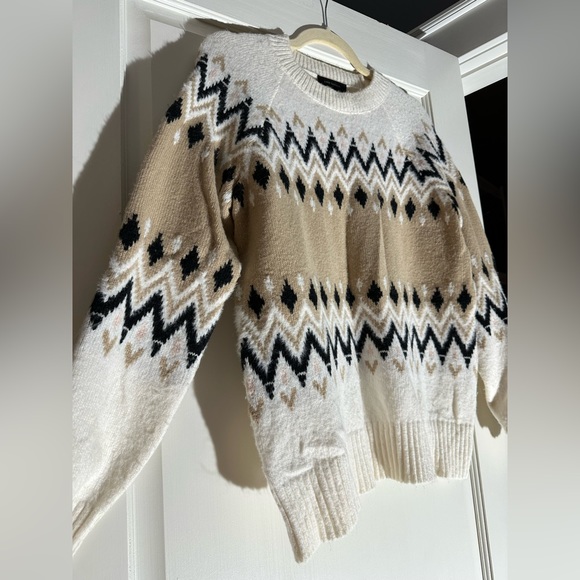 ANN TAYLOR | FAIR ISLE CREW NECK SWEATER | SM - Picture 4 of 8